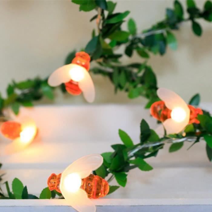 Guirlande Lumineuse Feuille Verte Lumière Décorative De Fée Maison Chambre  Jardin Fête Mariage - Cdiscount Maison
