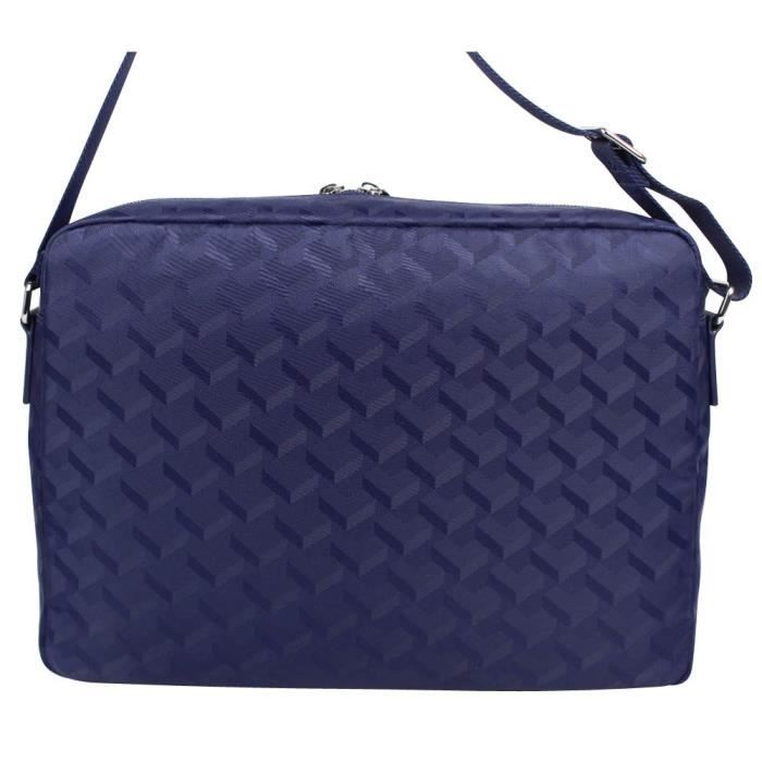 Gibeciere a zip Lacoste Airline Bag NH2114ND Bleu fonce