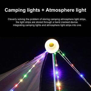 Guirlande Lumineuse LED Camping 20 Mètres – Enroulable, étanche, Portable Avec USB – Multicolore