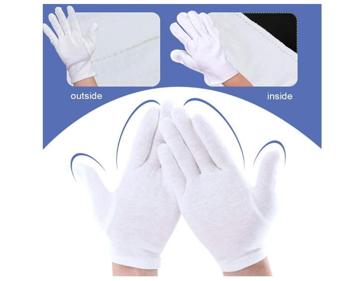 Lot De 12 Paires De Gants Hydratants En Coton Blanc Pour La Nuit Et Le Et Irritee 98293306