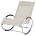 🐧3143Magnifique-Fauteuil à Bascule Fauteuil berçant Chaise à bascule Rocking Chair - Contemporain Chaise Loisir 62 x 122 x 82 cm (l-0