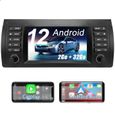 AWESAFE Android 12 Autoradio pour BMW E39(1996-2003) avec GPS Carplay/Android Auto Bluetooth Mirrorlink WiFi - 2Go+ 32Go-0