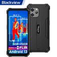 Blackview BV8900 Téléphone Portable Incassable Android 13 6,5" 16Go+256Go Caméra Thermique 64MP FLIR Amélioré 10380mAh IP68 - Noir-0