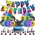 Ensemble de ballons Fortnite enfants décoration de fête d'anniversaire jeu de bataille fête danse ballon ballons ronds ensembles de-0