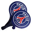 PSG - Set Raquettes de plage sous Licence Officielle - Manche en plastique - 2 lots : raquette et balle - Dimension : 33 x 18,3 cm-0