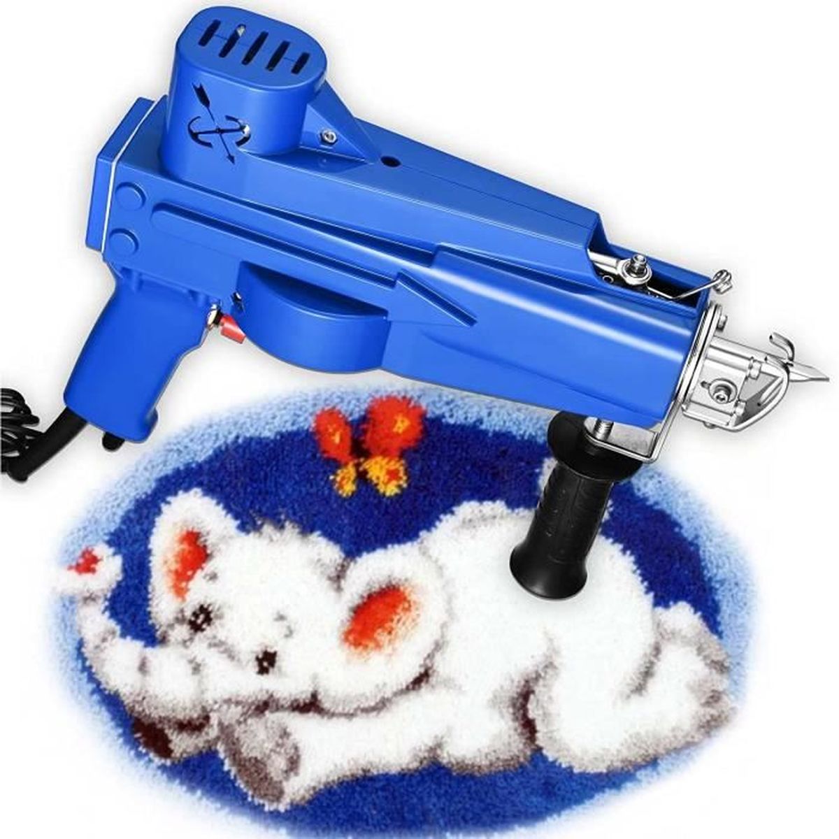 Tufting Gun 2 en 1 Cut and Loop Pile Pistolet Tufting 721 mm Pistolet