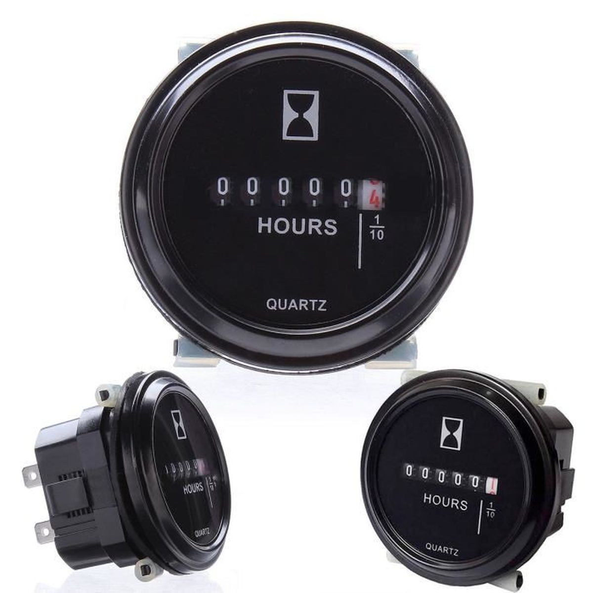Installation heures de fonctionnement compteur 10-85v//dc heures Compteur Compteur Noir 12v 24v