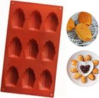 SANAG Lot De 2 moules à madeleines à 9 coquilles en silicone antiadhésif