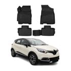 OMAC Tapis de sol pour Renault Captur 2013-2019 sur mesure en caoutchouc Noir