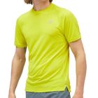 Maillot de sport Running Homme New Balance Impact Run - Jaune - Manches courtes - Technologie NB DRy