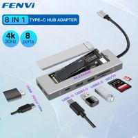 Fenvi-Boîtier 8 en 1 M.2 NVcloser SSD, HUB USB C, Type C vers SD TF, Station USB 3.0 S6, Compatible HDMI pour