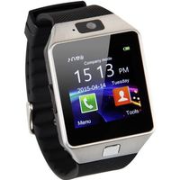 Bluetooth montre Smart Watch Phone DZ09 support de la carte SIM de TF Caméra HD Sync appel SMS pour Android Phone -Noir