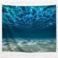Tapisserie murale tissu d'impression Océan eau bleue de la mer décorative salon chambre à  coucher 200 x 150 cm