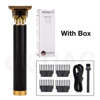 Noir Tondeuse électrique T9 pour hommes, rasoir sans fil, Rechargeable par USB, rasoir à 0mm, Machine de coif