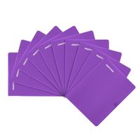 Mintra lot de 10 Cahiers 90 gm agrafés en Couverture Plastique 17x22 seyes violet 96 pages