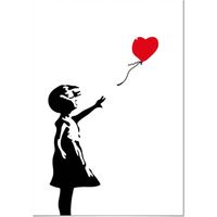 Poster Panorama Banksy Petite fille avec ballon 70x100 cm  - Imprimée sur Poster - Decoration Murale