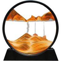 Peinture De Sable Dynamique 7 Pouces – Sablier 3D Paysage Rotatif – Lampe De Nuit LED – Déco Relaxante