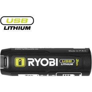BATTERIE MACHINE OUTIL Batterie RYOBI 4V USB Lithium - 3,0Ah - avec câble USB - RB4L30