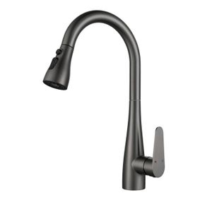 ROBINETTERIE SDB noir 304 acier inoxydable évier de cuisine extractible ABS robinet lavabo extractible robinet salle de bain rotation 360 °,
