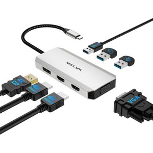 Station D’Accueil USB-C 4 Écrans – Double HDMI, DP, VGA, USB 2.0 – Windows Lenovo HP Dell