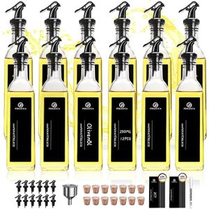 Distributeur à Huile D'olive En Acier Inoxydable Doré 325 Ml - Bec Anti-goutte - Pour Vinaigre, Sauce, Graisse De Cuisine