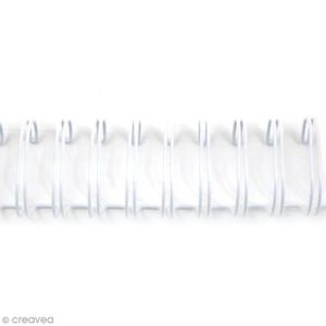 RELIEUSE - PLASTIFIEUSE Baguette à relier métallique 2,5 x 30,5 cm - Blanc