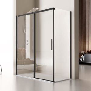 Porte de douche pliante PRISMA 75 cm Avec paroi latérale : 77 - 79