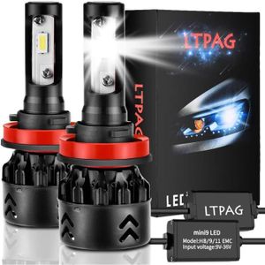 PHARES - OPTIQUES Ampoule H11 Led Voiture, 12000Lm Anti Erreur Phare