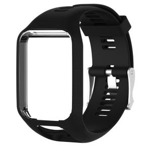 BRACELET DE MONTRE Smart watch ®Bracelet de bande de silicone de remplacement pour TomTom Runner 2-3 Sport GPS Watch BK NGH70822103BK_365