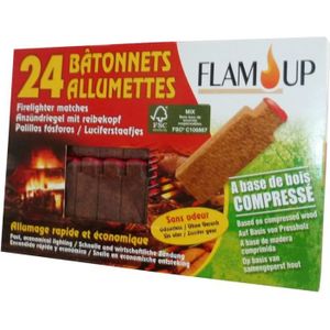 CHEMINÉE Flam'Up  0500 Allume-feu naturel Bois compresse 24