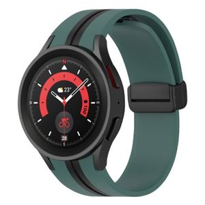 BRACELET DE MONTRE Bracelet pour Galaxy Watch 5 / 5 Pro / 4 Silicone Souple Bicolore vert / noir