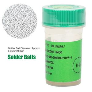 FIL DE SOUDURE COC-7803043708604-Boules de soudure 0.45mm Tin Solder Ball Lead Solder Ball Tin Shpere 25W for PCB Board Soldering bricolage gaz
