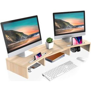 Support pour écran d'ordinateur - En bois blanc - 8x60x30 - ON