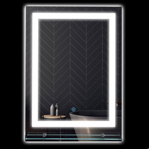 MIROIR SALLE DE BAIN Miroir Lumineux LED HOMCOM avec étagère intégrée 5