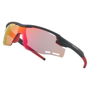 LUNETTES DE SOLEIL Lunette de Soleil Sport - Lunettes Soleil Protection UV400 - Lunette Sport Vélo VTT Cyclisme Running Extérieur - Taille L