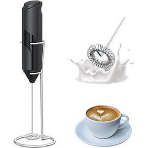 mélangeur de café chocolat chaud mousse de lait cappuccino lait FHzytg Mousseur à lait électrique en acier inoxydable avec 3 quirl et brosse de nettoyage Fancy Kaffee Bubbler 