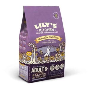 CROQUETTES Lily's Kitchen - Croquettes Sans Gluten Au Saumon Et À La Truite D’Écosse, Pour Chiens Adultes De 8 Ans Et Plus 2.5Kg