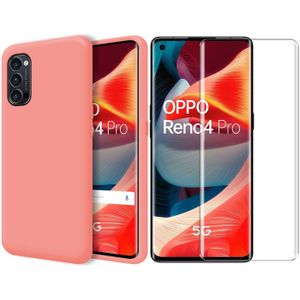 Pack Accessoires Oppo Reno 4 Pro 5G : Coque Silicone Transparente + 2 Verres Trempés - Little Boutik