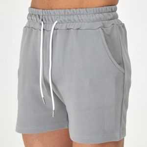 SHORT DE SPORT Short,Shorts de sport en coton pour hommes,pantalons de survêtement de musculation noirs,pantalons courts de fitness- Grey[D52966]