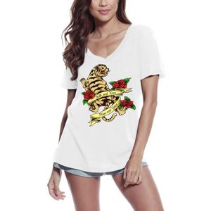 T-SHIRT Femme Tee-Shirt Col V Foi Et Amour - Tatouage De T