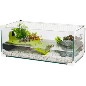 AQUARIUM ZOLUX Aquarium Karapas pour tortue aquatique - L 60,5 x p 30,5 x h 25,5 cm - Blanc