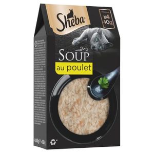 BOITES - PATÉES LOT DE 5 - SHEBA - Soup au Poulet Soupe pour chat 