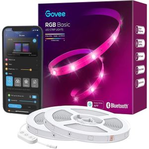 Govee Ruban LED RGB 20m,WiFi Fonctionnant avec Alexa et Google Assistant,  Contrôle App Intelligente, 64 Scènes, Synchronisation Musicale, Lumières  DIY