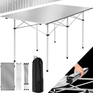 Table de Camping Pliante avec Panier de Rangement Détachable Table de Camping Portable Table Pliable en Métal Stable Table de Camping avec Sac Table Pliante pour Pique-Nique Jardin BBQ Camping 