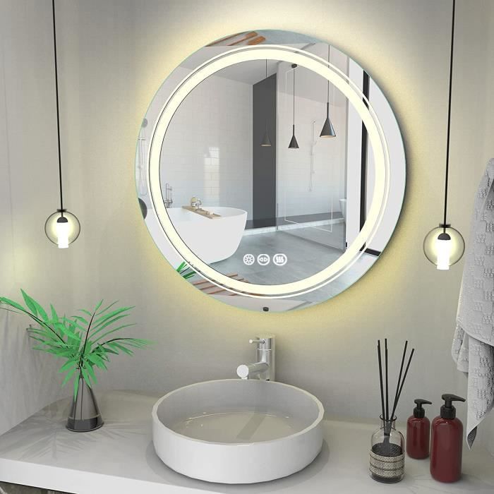 STORJORM Miroir avec éclairage intégré, blanc, 47 cm, sans plomb - IKEA