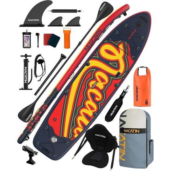 Sac à Dos Gonflable Pour Planche Paddle SUP 105L Ou 125L - Transport Confortable Et Robuste Pour Paddle Board
