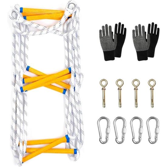 OTITU Échelle De Corde Pour Enfants - 1,80m - Escalade Extérieure - Jouet Aventure Résistant Aux Intempéries - 2 Enfants