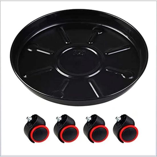 Lot De 8 Plateaux De Jardinage Amovibles Rectangulaires - Soucoupes Pour Grands Pots De Fleurs En Plastique Durable Rouge Foncé
