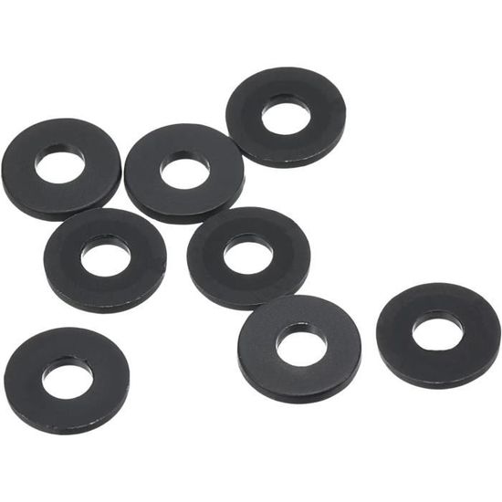 QUARKZMAN Nylon Flachscheiben 120 Stück - M4 8mm OD 0,5mm, Schwarz