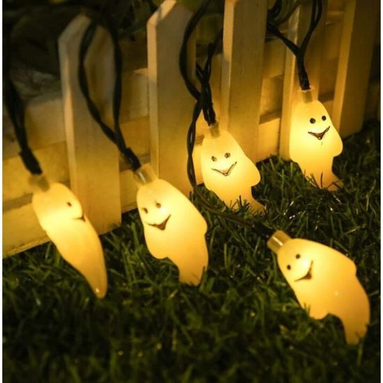Lot De 6 Lampes Solaires Fantômes Halloween - Décoration Extérieure, 8 Modes LED, étanche IP65, Pour Jardin Ou Allée